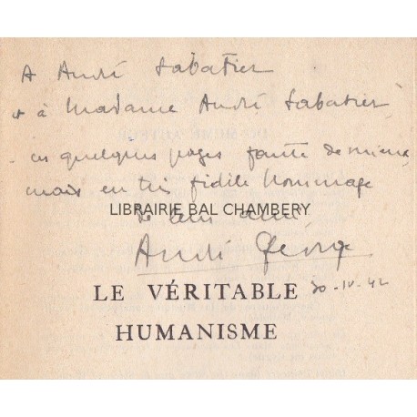 Le véritable humanisme  : Propos sur la culture littéraire et scientifique