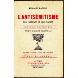 L'antisémitisme - Son histoire et ses causes - Edition définitive -Tome 2