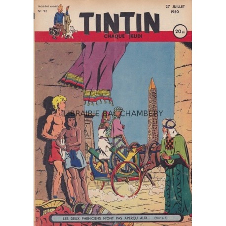 Tintin chaque jeudi, n° 92,  troisième année