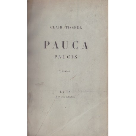 Pauca Paucis