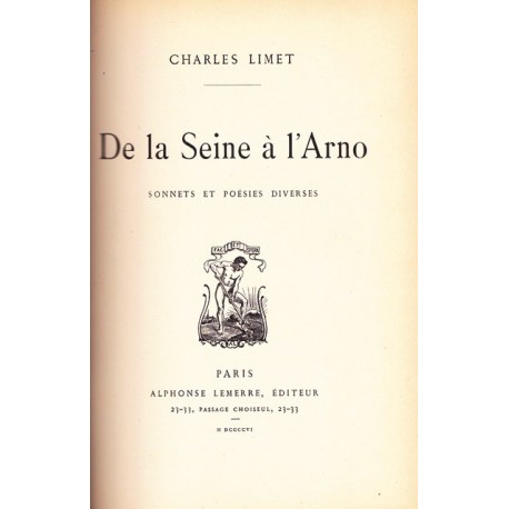 De la Seine à l'Arno  -  Sonnets et poésies  diverses