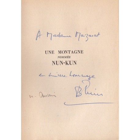 Une montagne nommée NUN-KUN - Préface de Sir John Hunt