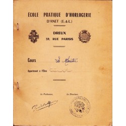 Ecole pratique d'horlogerie d'Anet - Rhabillage horloges comtoise - La montre - La pendule