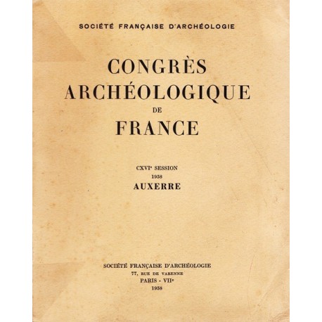 Congrés archéologique de France - AUXERRE