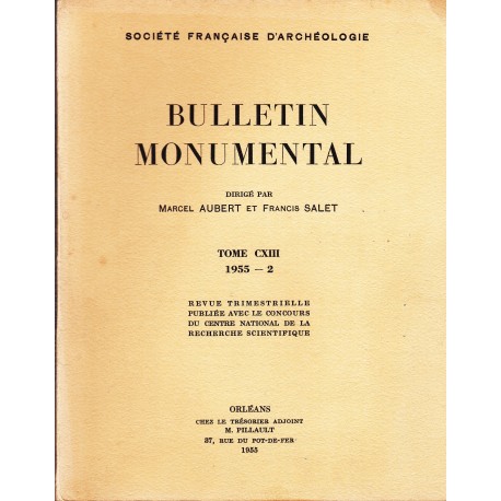 Bulletin Monumental - Tome CXIII - 1955, 2° fascicule