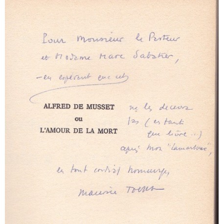 Alfred de Musset ou l’amour de la mort