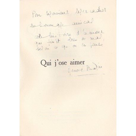 Qui j'ose aimer