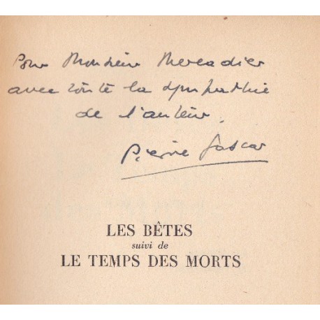 Les betes suivi de Le temps des morts