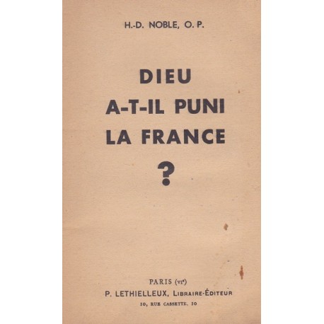 Dieu a-t'il puni la France ?