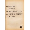 Bulletin du Centre de documentation du Grand Orient de France N° 36