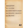 Bulletin du Centre de documentation du Grand Orient de France N° 42