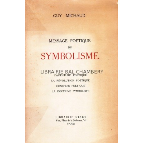 Message poétique du symbolisme