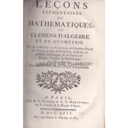 Leçons élémentaires de mathématiques ou élémens d'algebre et de géométrie