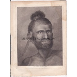 Gravure n° 11 -"  Un homme de Mangea " - A Voyage to the Pacific Ocean [Third Voyage]