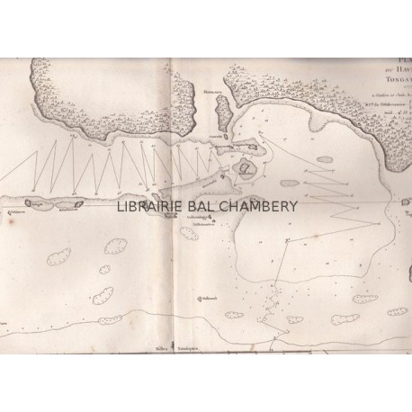 Gravure n° 19 -"  Plan du havre de Tongataboo " - A Voyage to the Pacific Ocean [Third Voyage]