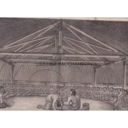 Gravure n° 20 -"  Poulaho, roi des isles des amis, buvant la kava " - A Voyage to the Pacific Ocean [Third Voyage]