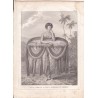 Gravure n° 27 -"  Jeune femme de O'Taiti apportant un présent  " - A Voyage to the Pacific Ocean [Third Voyage]