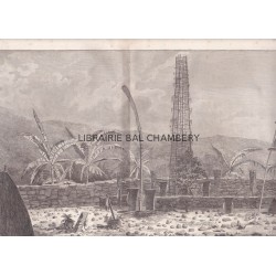 Gravure n° 33 -"  Cimetière d'Atooi " - A Voyage to the Pacific Ocean [Third Voyage]