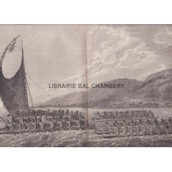 Gravure n° 61 - " Téréoboo, roi d'Owyhee au Capitaine Cook, aux Isles Sandwich " - A Voyage to the Pacific Ocean [Third Voyage]