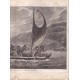 Gravure n° 65 - " Pirogue des isles Sandwich, avec les rameurs masqués " - A Voyage to the Pacific Ocean [Third Voyage]