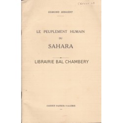 Le peuplement humain du Sahara