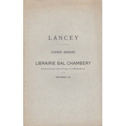 LANCEY  Usines Bergès  Extrait du Compte rendu du Congrès de la Houille Blanche  Sept. 1902