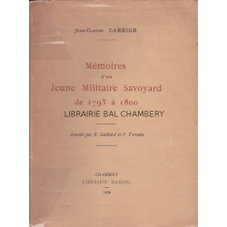 Mémoires d'un Jeune Militaire Savoyard de 1793 à 1800