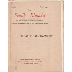 Revue La Feuille Blanche N° 1