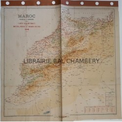 Carte - Maroc - Carte kilométrique des routes, pistes et chemins de fer 1948