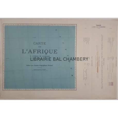 Carte - Afrique -   Feuillet des légendes