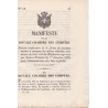 Manifeste de la chambre royale des comptes portant notification de la forme du marteau destiné à marquer les arbres réservés,