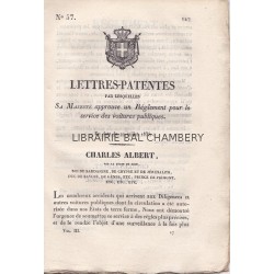 Lettres-Patentes par lesquelles Sa Majesté approuve un Réglement pour le service des voitures publiques