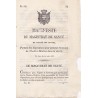 Manifeste du magistrat de santé du Duché de Savoie, portant des dispositions pour prévenir l'invasion du Choléra