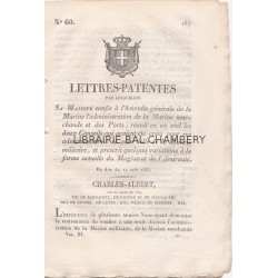 Lettres-Patentes par lesquelles Sa Majesté confie à l'Azienda générale de la Marine l'administration de la Marine