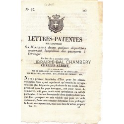 Lettres-Patentes par lesquelles Sa Majesté donne quelques dispositions concernant l'expédition des passeports à l'étranger