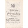 Manifeste du Sénat de Savoie portant publication de la Convention entre S.M. et S.A. le Prince Souverain de Hohenzollern-