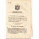 Manifeste du Sénat de Savoie portant publication de la Convention conclue entre Sa Majesté et S.M. le Roi des Français, pour