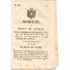 Manifeste du Sénat de Savoie portant publication de la Convention conclue entre Sa Majesté et S.M. le Roi des Français, pour