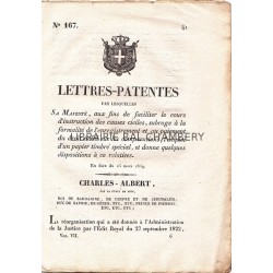 Lettres-Patentes par lesquelles Sa Majesté, aux fins de faciliter le cours d'instruction des causes civiles, subroge à la