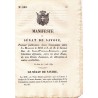 Manifeste du Sénat de Savoie portant publication d'une Convention entre Sa Majesté le Roi et S.A.R. le Grand-Duc de Saxe-Weimar