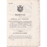 Manifeste du Sénat de Savoie portant publication d'une Convention entre Sa Majesté le Roi et S.A.R. l'Electeur de Hesse, pour