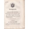 Manifeste du Sénat de Savoie portant publication de la Convention conclue entre  le Roi et S.M. le Roi des Belges, pour