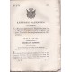 Lettres-Patentes par lesquelles Sa Majesté approuve un Réglement pour le Magistrat du Protomédicat de Turin, et pour