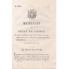 Manifeste du Sénat de Savoie portant prohibition de l'exportation de tourteaux de colza, Navettes et autres graines