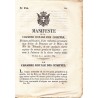 Manifeste de la chambre royale des comptes portant publication d'une réduction provisoire aux droits de Douanes sur le Maïs, ou