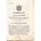 Manifeste du Sénat de Savoie portant défense d'exportation de toute espèce de céréales, légumes secs et pommes de terre.