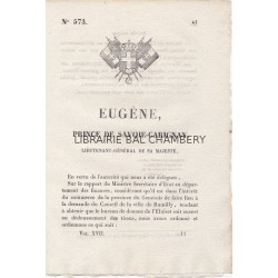 Eugène, prince de Savoie-Carignan, Lieutenant -Général de Sa Majesté, ... Sur le rapport du Ministre Secrétaire d'Etat