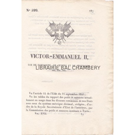 Victor-Emmanuel II, roi de Sardaigne, de Chypre et de Jérusalem, etc, ...