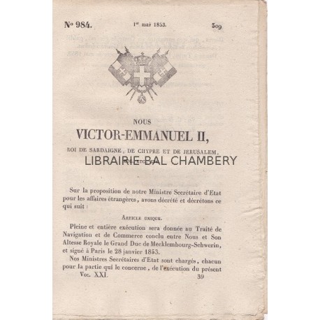 Victor-Emmanuel II, roi de Sardaigne, de Chypre et de Jérusalem