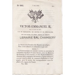 Victor-Emmanuel II, par la grâce de Dieu, Roi de Sardaigne, de Chypre et de Jérusalem